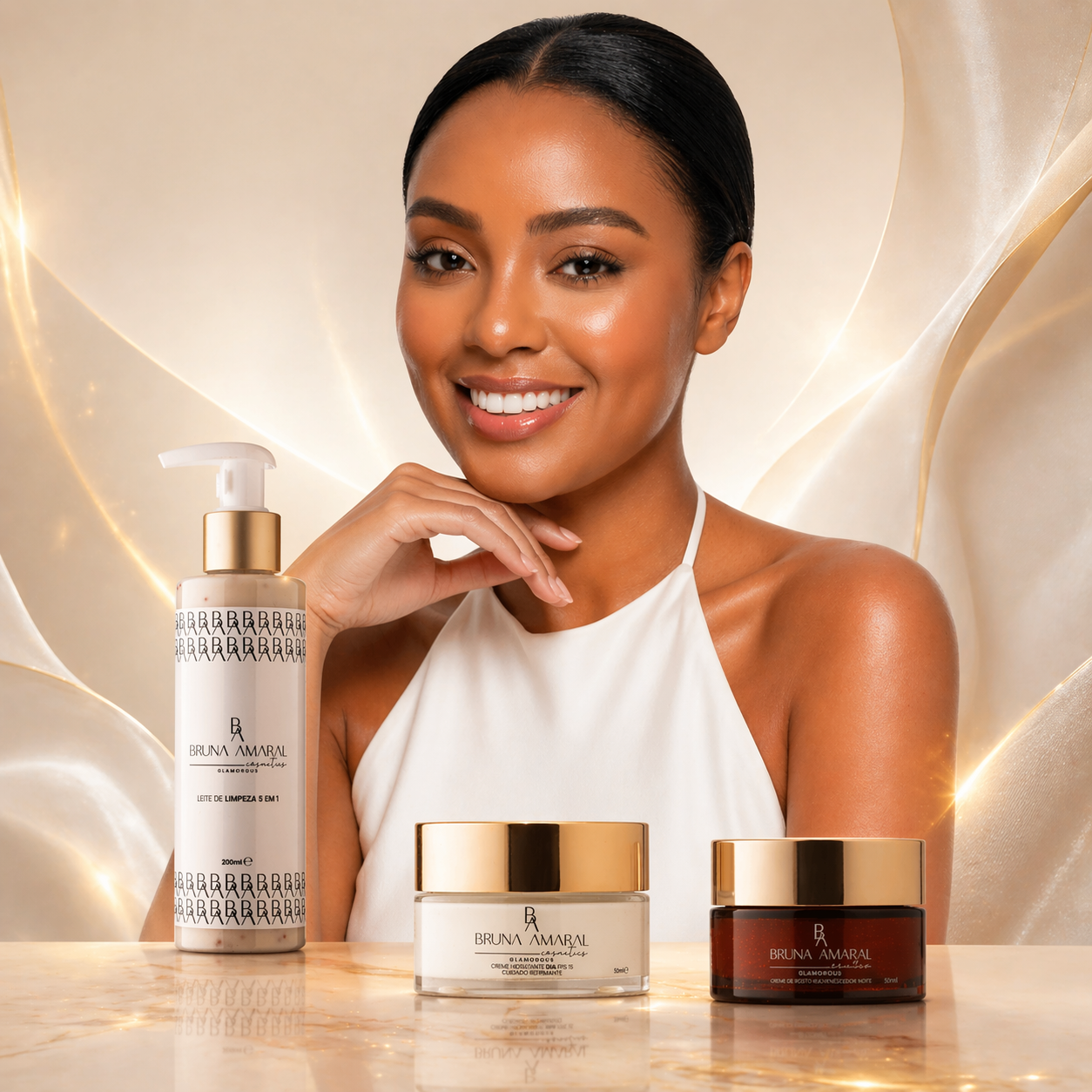 Uma história de beleza criada para transformar o cuidado diário num ritual sofisticado